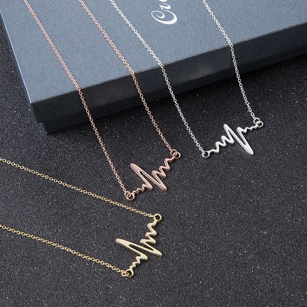 chains arrival heartbeat signal modern choker necklace creative pendant necklaces gold color jewelry for lover's, Silver
chains arrival heartbeat signal modern choker necklace creative pendant necklaces gold color jewelry for lover's, Silver