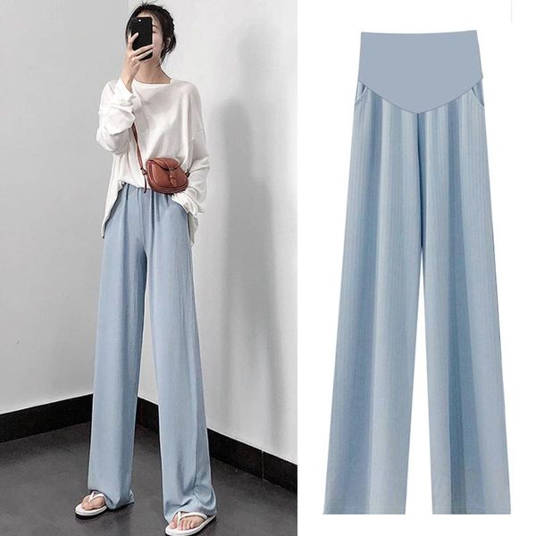 maternity bottoms 9088# pants summer support abdomen elastic waist belly wide leg trousers, White
maternity bottoms 9088# pants summer support abdomen elastic waist belly wide leg trousers, White