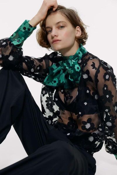 women's blouses & shirts 2021 spring summer black green print zaraing women blouse shirt sheining vadiming female clothes xdl2476, White
women's blouses & shirts 2021 spring summer black green print zaraing women blouse shirt sheining vadiming female clothes xdl2476, White