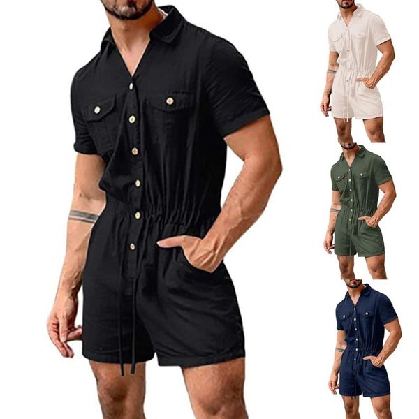 men's tracksuits fashion short-sleeved one-piece suit casual solid shorts drawstring button chandal hombre invierno male sportsuit, Gray
men's tracksuits fashion short-sleeved one-piece suit casual solid shorts drawstring button chandal hombre invierno male sportsuit, Gray