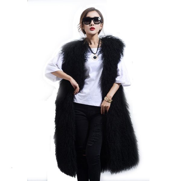 women's fur & faux wool vest women fashion mid-long jacket autumn and winter korean all-match thick coat female ns2396 21r1, Black
women's fur & faux wool vest women fashion mid-long jacket autumn and winter korean all-match thick coat female ns2396 21r1, Black