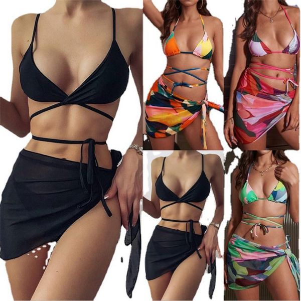 women's swimwear ladies fashion beach swimming three piece set maillot de bain femme bikinis 2021 mujer banadores for brazilian bikini, White;black
women's swimwear ladies fashion beach swimming three piece set maillot de bain femme bikinis 2021 mujer banadores for brazilian bikini, White;black