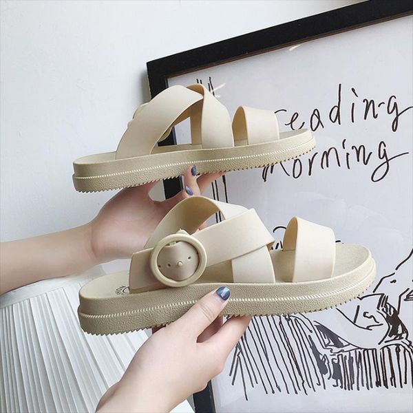 slippers 2021 women summer pvc slip on thick bottom flat woman open toe casual shoes female non slides lady, Black
slippers 2021 women summer pvc slip on thick bottom flat woman open toe casual shoes female non slides lady, Black