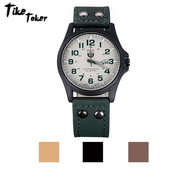 wristwatches tike toker sport outdoor military amy leather cavas belt dress quartz wristwatch hours time for men, Slivery;brown
wristwatches tike toker sport outdoor military amy leather cavas belt dress quartz wristwatch hours time for men, Slivery;brown