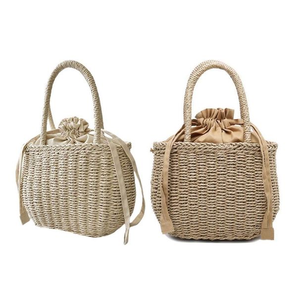 duffel bags women summer woven straw beach bag vintage drawstring closure handbag solid color bohemian handle basket purse l41b
duffel bags women summer woven straw beach bag vintage drawstring closure handbag solid color bohemian handle basket purse l41b