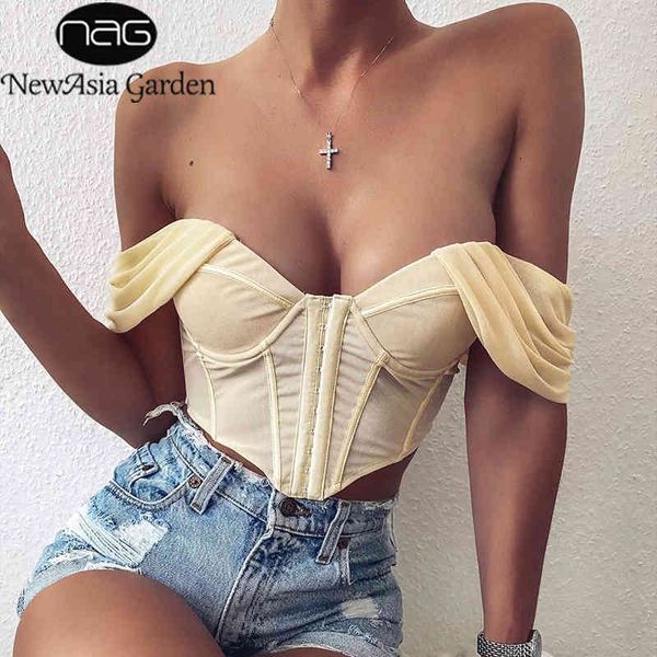 newasia boning corset women off shoulder push up padded blouses summer beige single-breasted mesh blusas pink bustier 210413, White
newasia boning corset women off shoulder push up padded blouses summer beige single-breasted mesh blusas pink bustier 210413, White