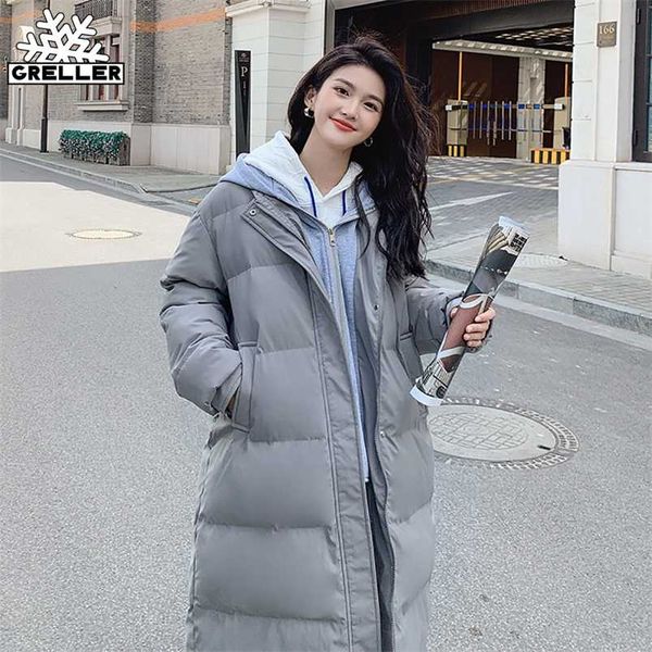 greller long winter coat women spliced hooded down parkas ladies warm winter jacket women loose jacket coat clothing 211215, Black
greller long winter coat women spliced hooded down parkas ladies warm winter jacket women loose jacket coat clothing 211215, Black