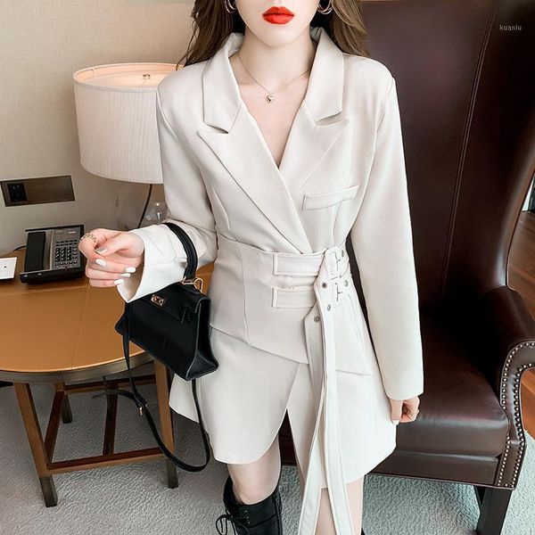 women's suits & blazers superaen 2021 suit dress solid full lace-up waist notched office lady woman jacket, White;black
women's suits & blazers superaen 2021 suit dress solid full lace-up waist notched office lady woman jacket, White;black