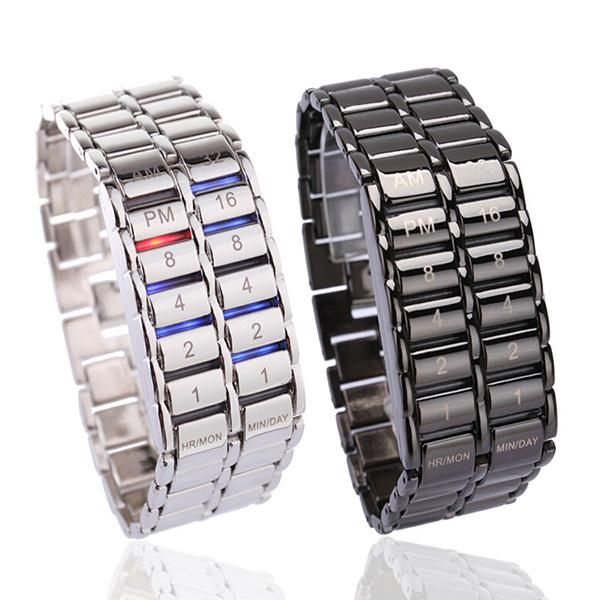 wristwatches men's binary led digital quartz wrist watch father's day fashion creative gift xrq88, Slivery;brown
wristwatches men's binary led digital quartz wrist watch father's day fashion creative gift xrq88, Slivery;brown