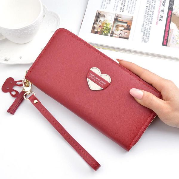 wallets women's long zipper wallet 2021 japanese and south korean fashion large capacity change fringe mobile phone handbag, Red;black
wallets women's long zipper wallet 2021 japanese and south korean fashion large capacity change fringe mobile phone handbag, Red;black
