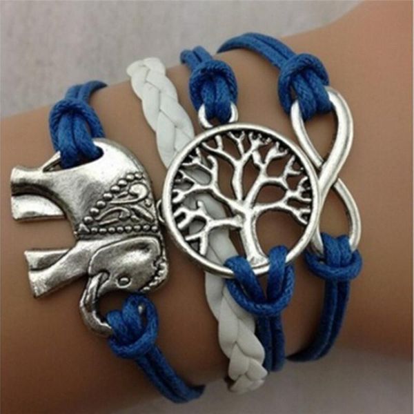 charm bracelets wholesale 1 pcs retro elephant blessing leather rope religion vintage wishing trees bracelet travel gift souvenirs, Golden;silver
charm bracelets wholesale 1 pcs retro elephant blessing leather rope religion vintage wishing trees bracelet travel gift souvenirs, Golden;silver