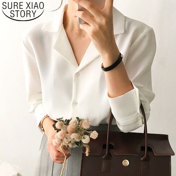 autumn fashion chiffon blouses long sleeve v-neck clothing casual solid loose women office lady 5504 50 210415, White
autumn fashion chiffon blouses long sleeve v-neck clothing casual solid loose women office lady 5504 50 210415, White