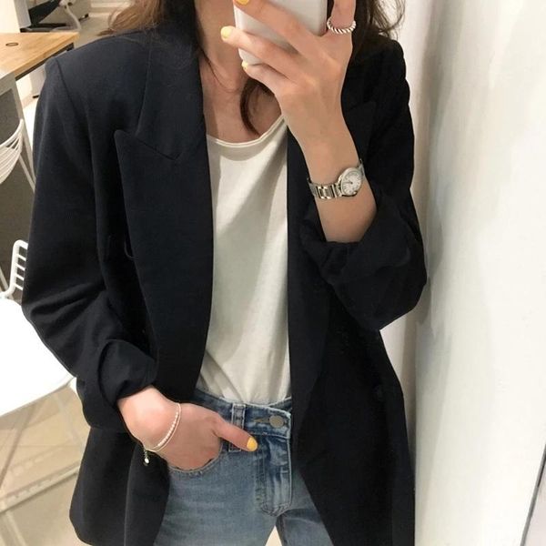 women's suits & blazers 2021 blazer women jackets solid oversized office ladies long sleeve temperament vintage coats, White;black
women's suits & blazers 2021 blazer women jackets solid oversized office ladies long sleeve temperament vintage coats, White;black