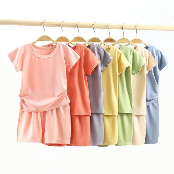 clothing sets summer children's modal short-sleeved t-shirt suit boys girls high waist home clothes baby two-piece, White
clothing sets summer children's modal short-sleeved t-shirt suit boys girls high waist home clothes baby two-piece, White