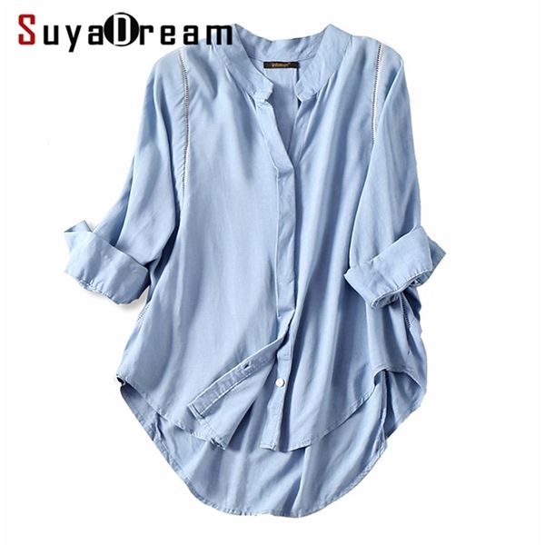 suyadream women fall blouse 50%cotton 50%linen 3/4 sleeved white blouses office lady shirt winter light blue 210730
suyadream women fall blouse 50%cotton 50%linen 3/4 sleeved white blouses office lady shirt winter light blue 210730