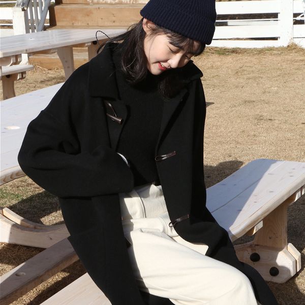 women's wool & blends fashion woolen coat female jacket autumn winter women korean solid color long trench coats femme 6620, Black
women's wool & blends fashion woolen coat female jacket autumn winter women korean solid color long trench coats femme 6620, Black