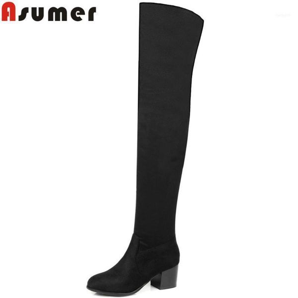 black brown fashion women boots square heel flock ladies round toe zipper autumn winter over the knee11
black brown fashion women boots square heel flock ladies round toe zipper autumn winter over the knee11