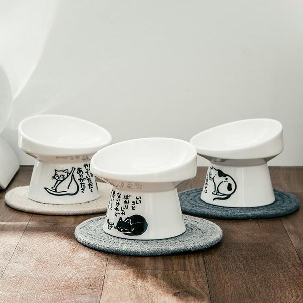 cat bowls & feeders non-slip ceramic bowl feeder with raised stand bone china cervical protect food water small dog pet supply
cat bowls & feeders non-slip ceramic bowl feeder with raised stand bone china cervical protect food water small dog pet supply