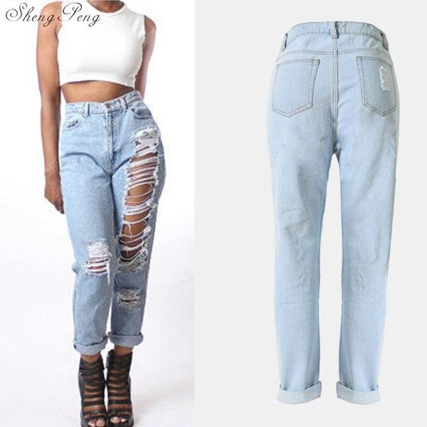 ripped jeans for women denim boyfriend trousers female woman 2021 cc525 women's, Blue
ripped jeans for women denim boyfriend trousers female woman 2021 cc525 women's, Blue