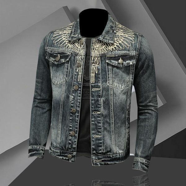 men's jackets 2021 spring autumn embroidered single breasted slim hip hop long sleeve denim jacket, Black;brown
men's jackets 2021 spring autumn embroidered single breasted slim hip hop long sleeve denim jacket, Black;brown