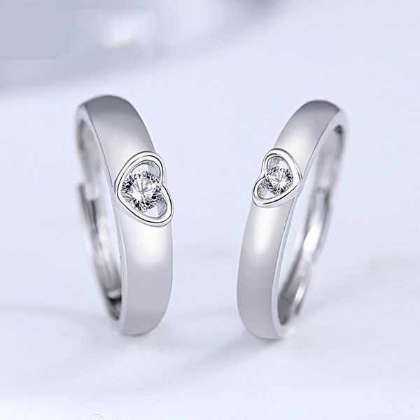 cluster rings genuine s925 sterling silver couple ring creative zircon heart and printing male female opening adjustable, Golden;silver
cluster rings genuine s925 sterling silver couple ring creative zircon heart and printing male female opening adjustable, Golden;silver