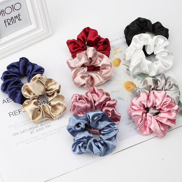 women shiny hair bands satin solid color silk ties scrunchie ponytail holder accessories1
women shiny hair bands satin solid color silk ties scrunchie ponytail holder accessories1