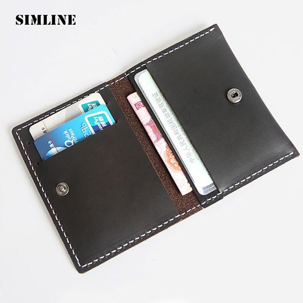 card holders simline genuine leather holder men vintage handmade mens male short slim id wallet purse, Brown;gray
card holders simline genuine leather holder men vintage handmade mens male short slim id wallet purse, Brown;gray