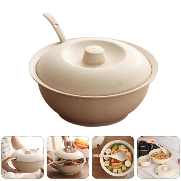 wheat straw anti-scald soup pot with lid spoon set kitchen tableware dinnerware sets
wheat straw anti-scald soup pot with lid spoon set kitchen tableware dinnerware sets