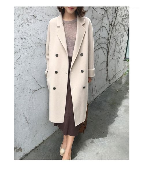 women's wool & blends loose england style fashion women winter coats 2021 double breasted blend coat and jacket solid autumn, Black
women's wool & blends loose england style fashion women winter coats 2021 double breasted blend coat and jacket solid autumn, Black