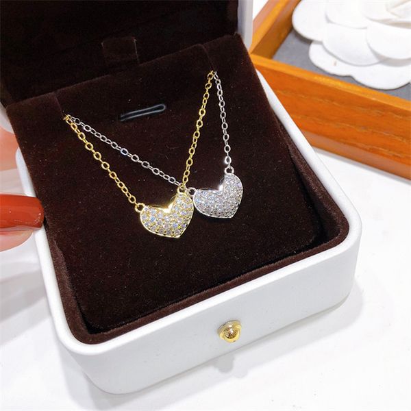 temperament versatile clavicle chain jewelry fashion full diamond love necklace women's boutique net red accessories, Silver
temperament versatile clavicle chain jewelry fashion full diamond love necklace women's boutique net red accessories, Silver