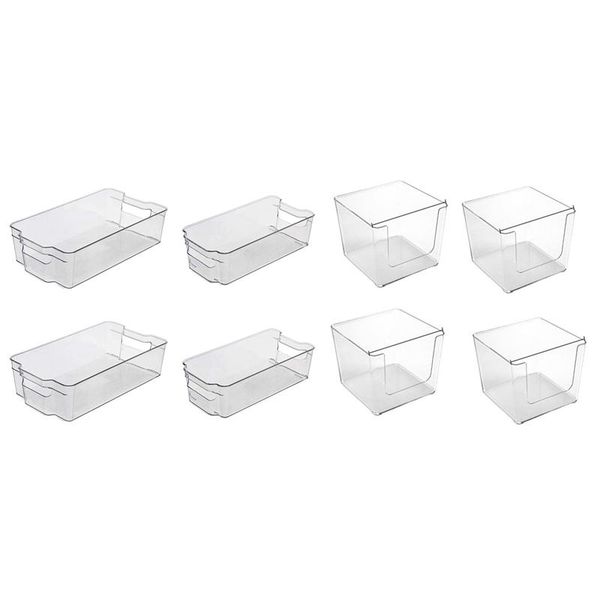 storage bottles & jars 8 pcs clear pantry organizer bins household plastic basket box, 4 a 4pcs b
storage bottles & jars 8 pcs clear pantry organizer bins household plastic basket box, 4 a 4pcs b