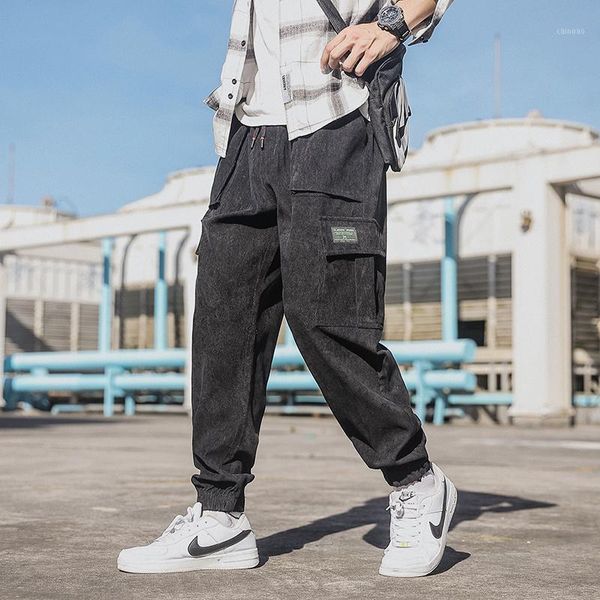 men's large legged pants, overalls, pocket design, pants 109-k2076-2, Black 
men's large legged pants, overalls, pocket design, pants 109-k2076-2, Black
