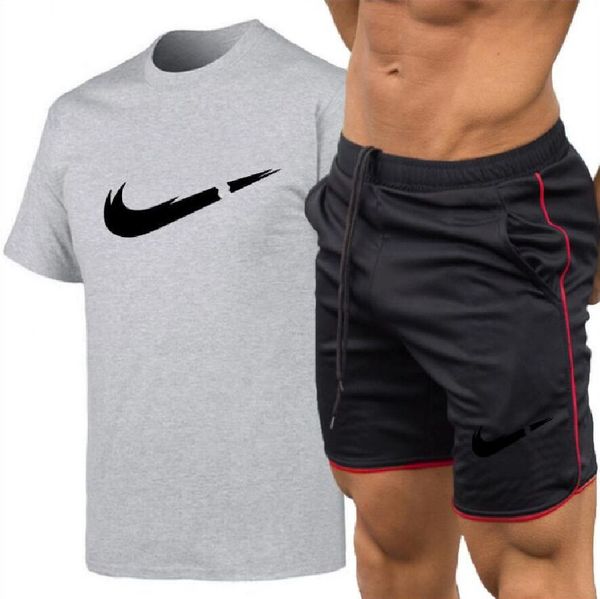 jogger jogging fitness clothing men running sets t-shirt+shorts tracksuits two-piece set clothes sports suit male sportswear s-xxl, Gray
jogger jogging fitness clothing men running sets t-shirt+shorts tracksuits two-piece set clothes sports suit male sportswear s-xxl, Gray
