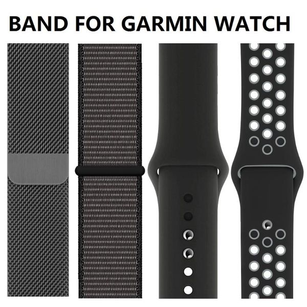 watch bands nylon stainless steel silicone strap for garmin vivoactive 3 vivomove3 hr smart wristband forerunner 645 music band, Black;brown
watch bands nylon stainless steel silicone strap for garmin vivoactive 3 vivomove3 hr smart wristband forerunner 645 music band, Black;brown