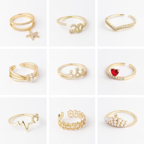 cluster rings korean simple crystal heart ring for women cute rhinestone starfish finger pearl crown geometric sweet girl gift, Golden;silver
cluster rings korean simple crystal heart ring for women cute rhinestone starfish finger pearl crown geometric sweet girl gift, Golden;silver