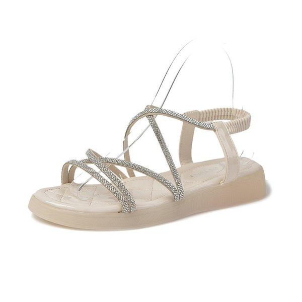 sandals casual summer women's fashion all-match cross simple vamp rhinestone decoration open toe flat elegant, Black
sandals casual summer women's fashion all-match cross simple vamp rhinestone decoration open toe flat elegant, Black