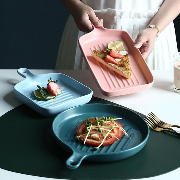dishes & plates pure color single handle round square rectganle ceramic plate microwave oven baking breakfast salad kitchen crafts
dishes & plates pure color single handle round square rectganle ceramic plate microwave oven baking breakfast salad kitchen crafts