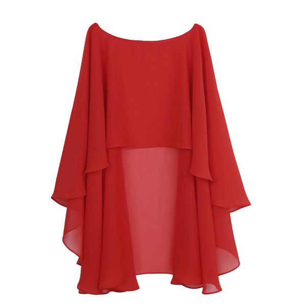 women' ladies soft cloak wedding jacket chiffon shrug bridal bolero wrap cloth evening cover, White
women' ladies soft cloak wedding jacket chiffon shrug bridal bolero wrap cloth evening cover, White