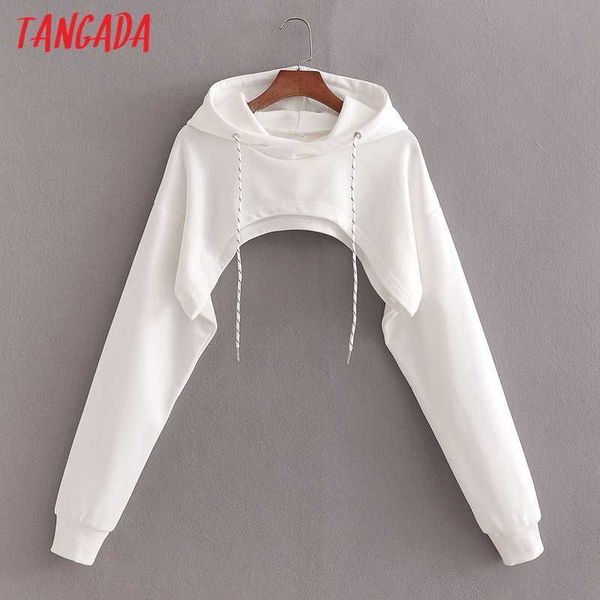 tangada women white crop hoodie sweatshirts spring oversize ladies pullovers hooded 1d200 210609, Black
tangada women white crop hoodie sweatshirts spring oversize ladies pullovers hooded 1d200 210609, Black