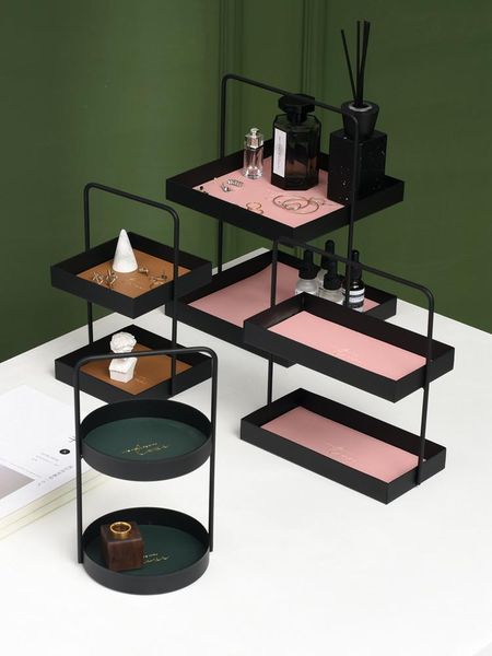 storage drawers nordic style ins wrought iron leather double layered rack home decoration jewelry plate display stand
storage drawers nordic style ins wrought iron leather double layered rack home decoration jewelry plate display stand