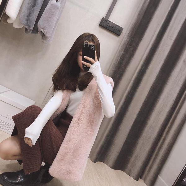 women's fur & faux 2021 autumn winter korean imitation vest female v-neck warm slim waistcoat ladies sleeveless jackets r419, Black
women's fur & faux 2021 autumn winter korean imitation vest female v-neck warm slim waistcoat ladies sleeveless jackets r419, Black