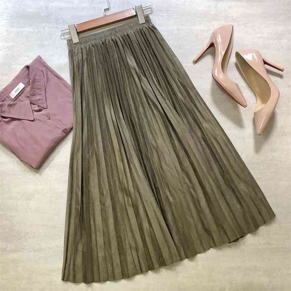 autumn european & american women simple solid color high waist pleated skirt casual a-line long 210527, Black
autumn european & american women simple solid color high waist pleated skirt casual a-line long 210527, Black