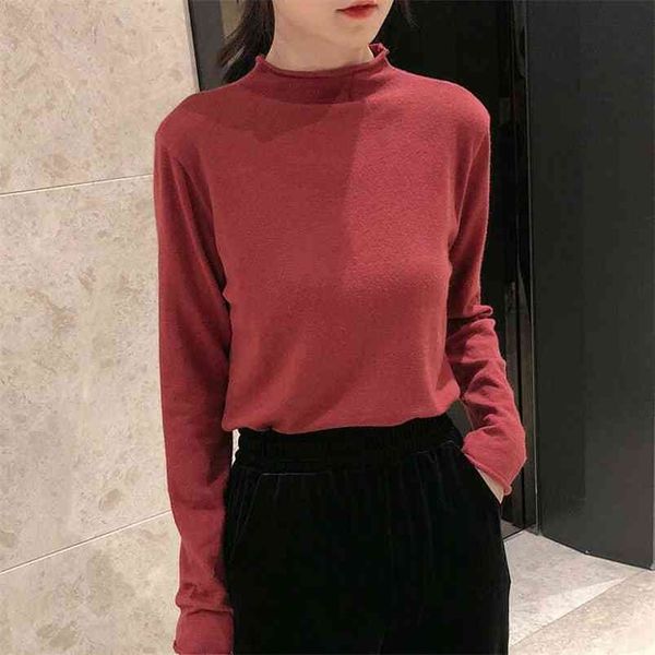 women thin pullover sweaters autumn winter half turtleneck knitted casual black white jumper elasticity female sweater 210522
women thin pullover sweaters autumn winter half turtleneck knitted casual black white jumper elasticity female sweater 210522