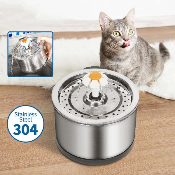 cat bowls & feeders 2.5l pet water fountain stainless steel durable silent purification drinking bowl automatic dispenser
cat bowls & feeders 2.5l pet water fountain stainless steel durable silent purification drinking bowl automatic dispenser