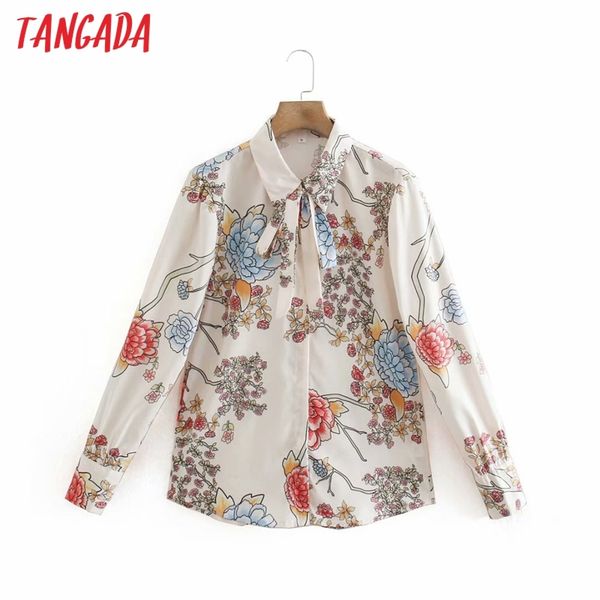 women vintage flowers print bow chiffon long sleeve chic female office lady shirt xn261 210416, White
women vintage flowers print bow chiffon long sleeve chic female office lady shirt xn261 210416, White