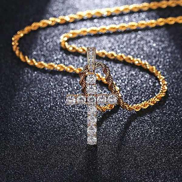 pendant necklaces gold silver color cross with rope chain necklace men's hip hop jewelry zircon women men christian jesus
pendant necklaces gold silver color cross with rope chain necklace men's hip hop jewelry zircon women men christian jesus