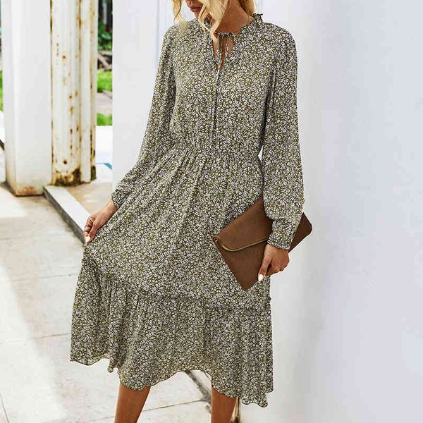 casual dresses womens ruffled autumn flowers print long high vintage elegant dress tie-up v neck sleeve streetwear vestido dvj6, Black;gray
casual dresses womens ruffled autumn flowers print long high vintage elegant dress tie-up v neck sleeve streetwear vestido dvj6, Black;gray