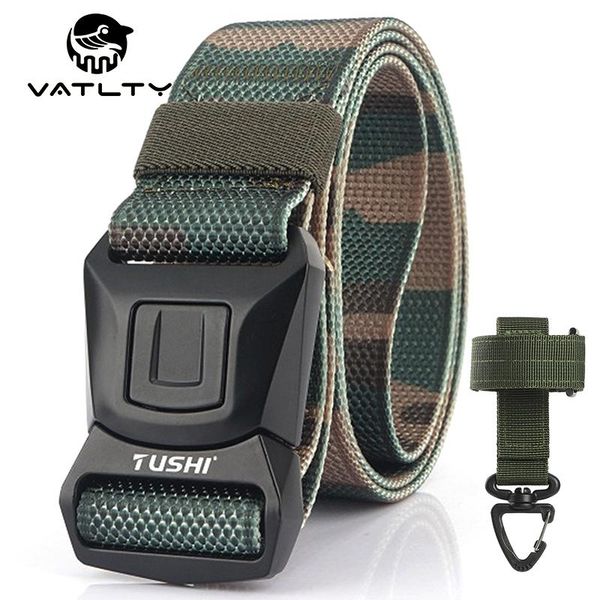 belts vatlty camouflage tactical belt rust-proof metal buckle men's outdoor work strong nylon military hunting accessories, Black;brown
belts vatlty camouflage tactical belt rust-proof metal buckle men's outdoor work strong nylon military hunting accessories, Black;brown