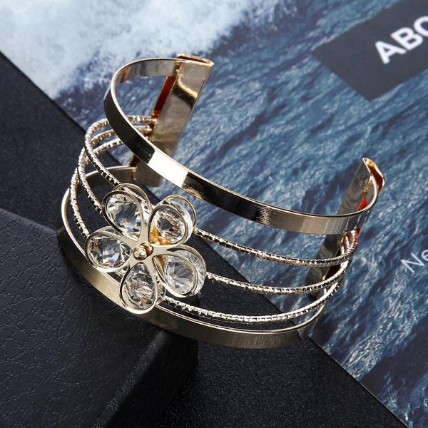 beaded, strands 2021 korean bracelets for women multilayer shiny open wristband crystal charm bracelet metal, Black
beaded, strands 2021 korean bracelets for women multilayer shiny open wristband crystal charm bracelet metal, Black