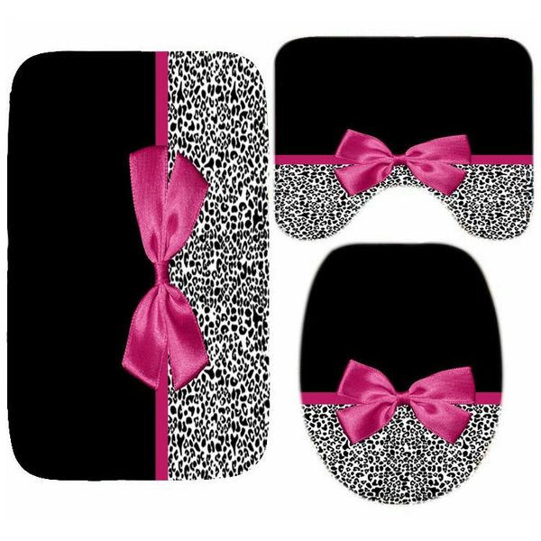 trendy pink ribbon leopard print bathroom mat set cheetah bath rug for toilet floor bathtub carpet 3pcs home decor mats
trendy pink ribbon leopard print bathroom mat set cheetah bath rug for toilet floor bathtub carpet 3pcs home decor mats